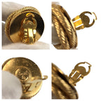 Chanel Vintage Gold Plated Faux Pearl Earrings — view 5