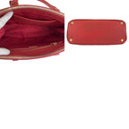 Prada Saffiano Galleria Red Gold Leather Tote Shoulder Bag 2-Way — view 9