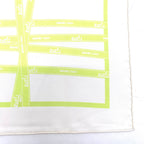 Hermes Scarf Carre 45 Bolduc Green White Silk — view 4