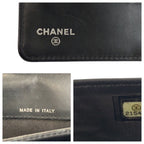 Chanel CC Logo Black Leather Wallet — view 3