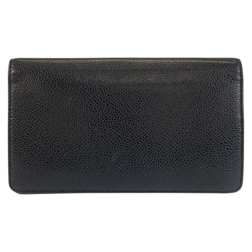 Chanel CC Logo Black Leather Wallet — view 2