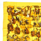 Hermes Carre 90 Concerto Scarf Yellow — view 2