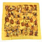 Hermes Carre 90 Concerto Scarf Yellow