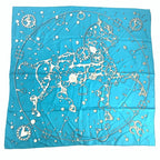 Hermes Carre 90 Cheval Fusion Blue Silk Scarf
