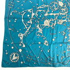 Hermes Carre 90 Cheval Fusion Blue Silk Scarf — view 4