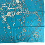 Hermes Carre 90 Cheval Fusion Blue Silk Scarf — view 5