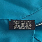 Hermes Carre 90 Cheval Fusion Blue Silk Scarf — view 8