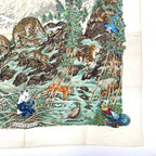 Hermes Carre 90 Sichuan Ivory Multicolor Scarf Silk — view 4
