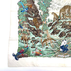 Hermes Carre 90 Sichuan Ivory Multicolor Scarf Silk — view 5