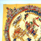 Hermes Carre 90 Cirque Molier Yellow Scarf Silk — view 2