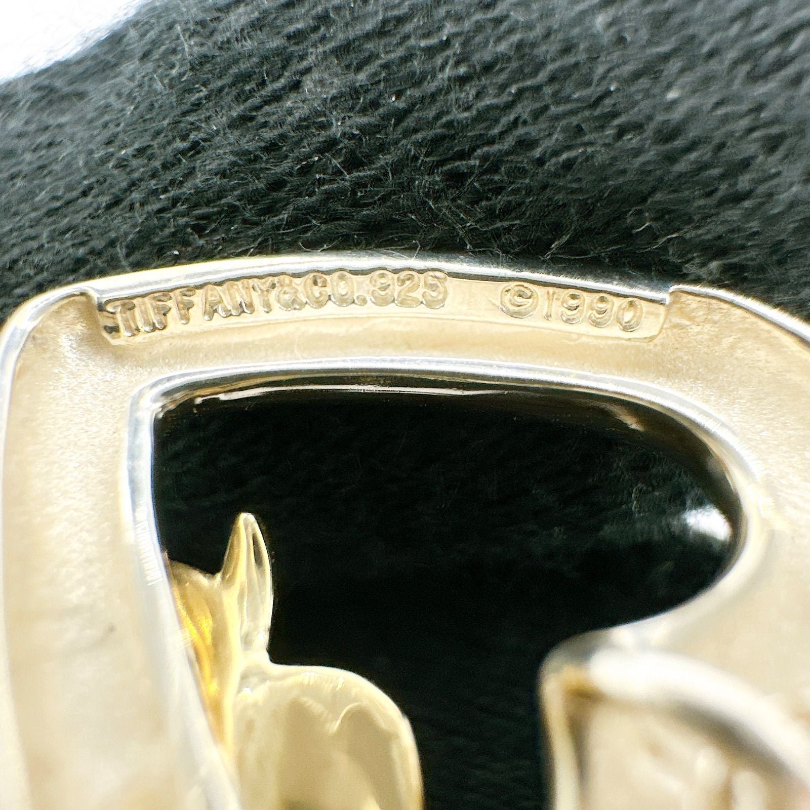Tiffany & Co Heart Ribbon Silver Yellow Gold Necklace 46 cm — view 5