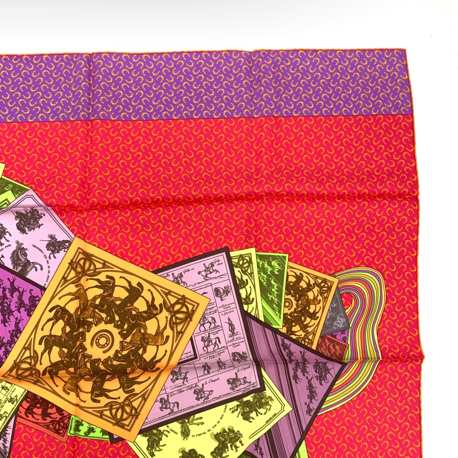 Hermes Carre 90 Cheval Sur Mon on Horseback Scarf Silk — view 3