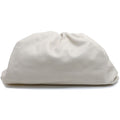 Bottega Veneta the Pouch Clutch White Gold
