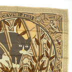 Hermes Carre 90 Cave Felem Beige Scarf Silk — view 3