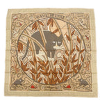 Hermes Carre 90 Cave Felem Beige Scarf Silk
