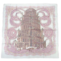 Hermes Carre 90 les Rivieres de Babel River of Pink Scarf Silk