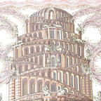 Hermes Carre 90 les Rivieres de Babel River of Pink Scarf Silk — view 6