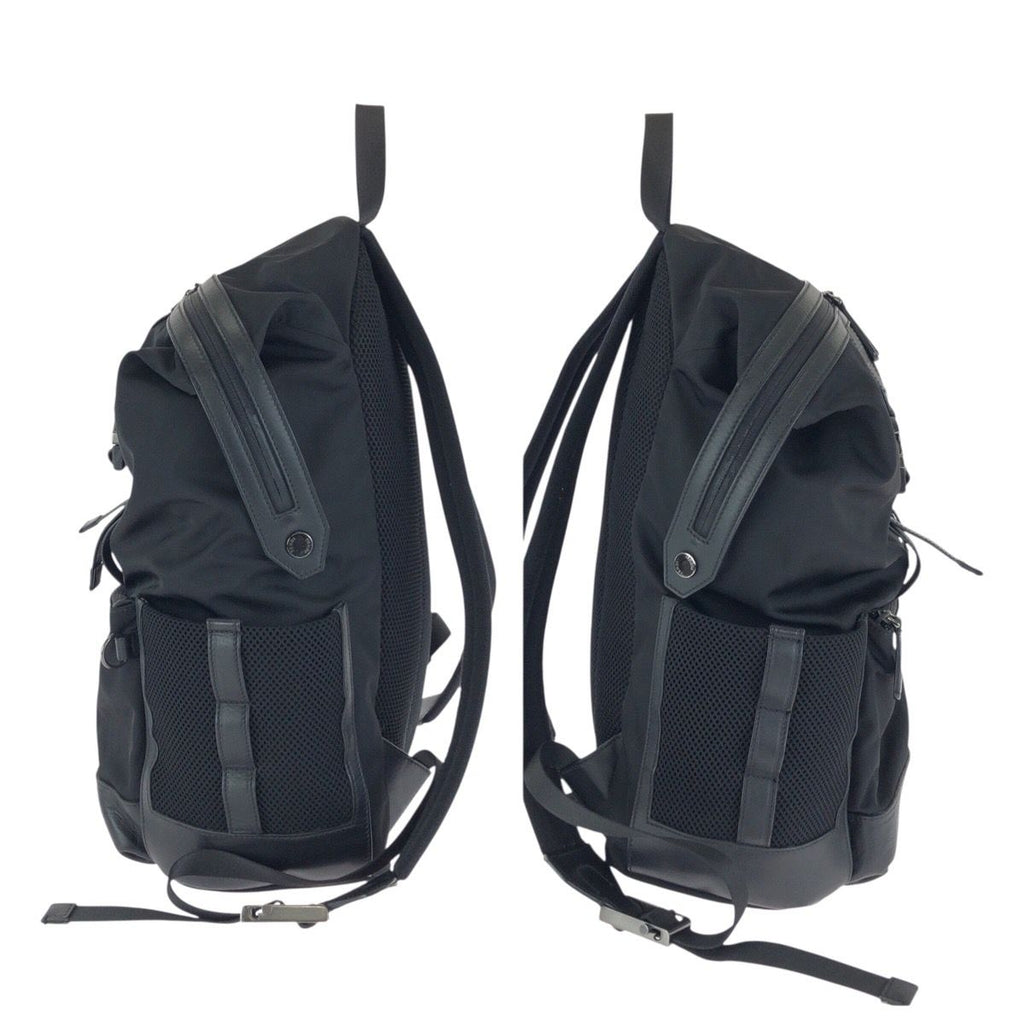 Fendi Zucca Black Silver Nylon Leather Backpack — view 8