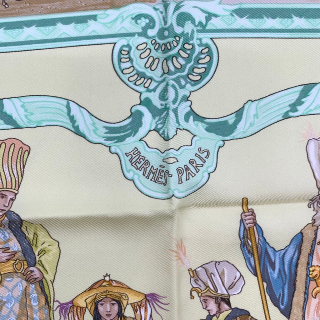 Hermes Carre 90 Silk Scarf Bandana Turqveries en L'honneur de Mht Turkish March — view 7