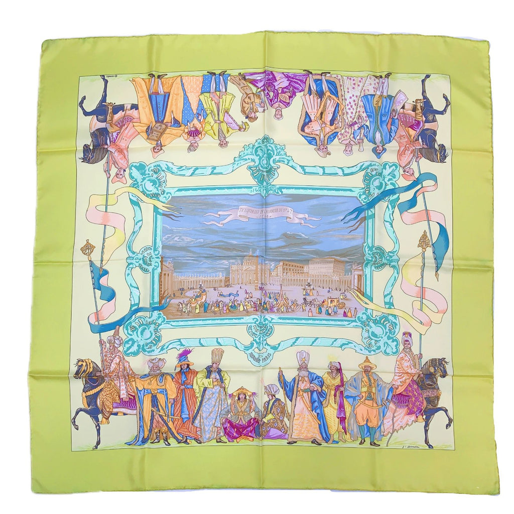 Hermes Carre 90 Silk Scarf Bandana Turqveries en L'honneur de Mht Turkish March