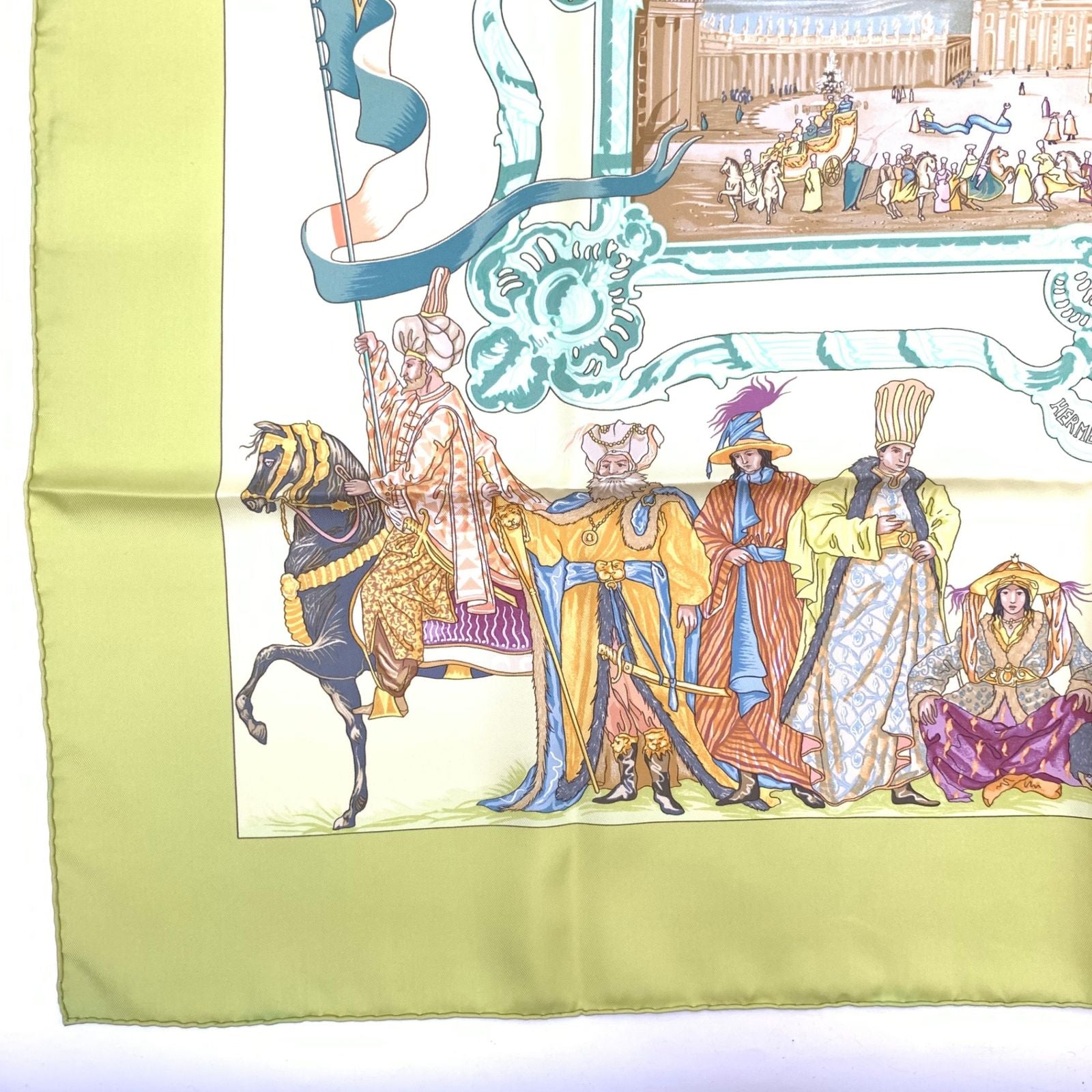 Hermes Carre 90 Silk Scarf Bandana Turqveries en L'honneur de Mht Turkish March — view 5