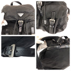 Prada Tessuto Black Silver Nylon Backpack — view 5