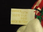 Gucci Scarf Red Multicolor Silk 100% Large Bicycle Pattern — view 5