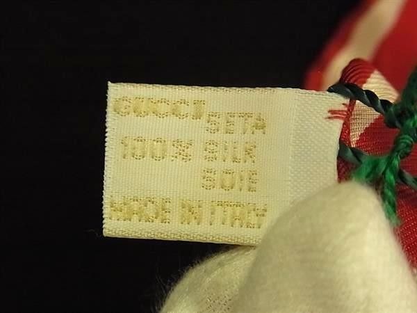 Gucci Scarf Red Multicolor Silk 100% Large Bicycle Pattern — view 5