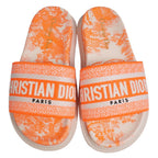 Christian Dior 2022 DWAY Toile de Jouy Slide Sandals