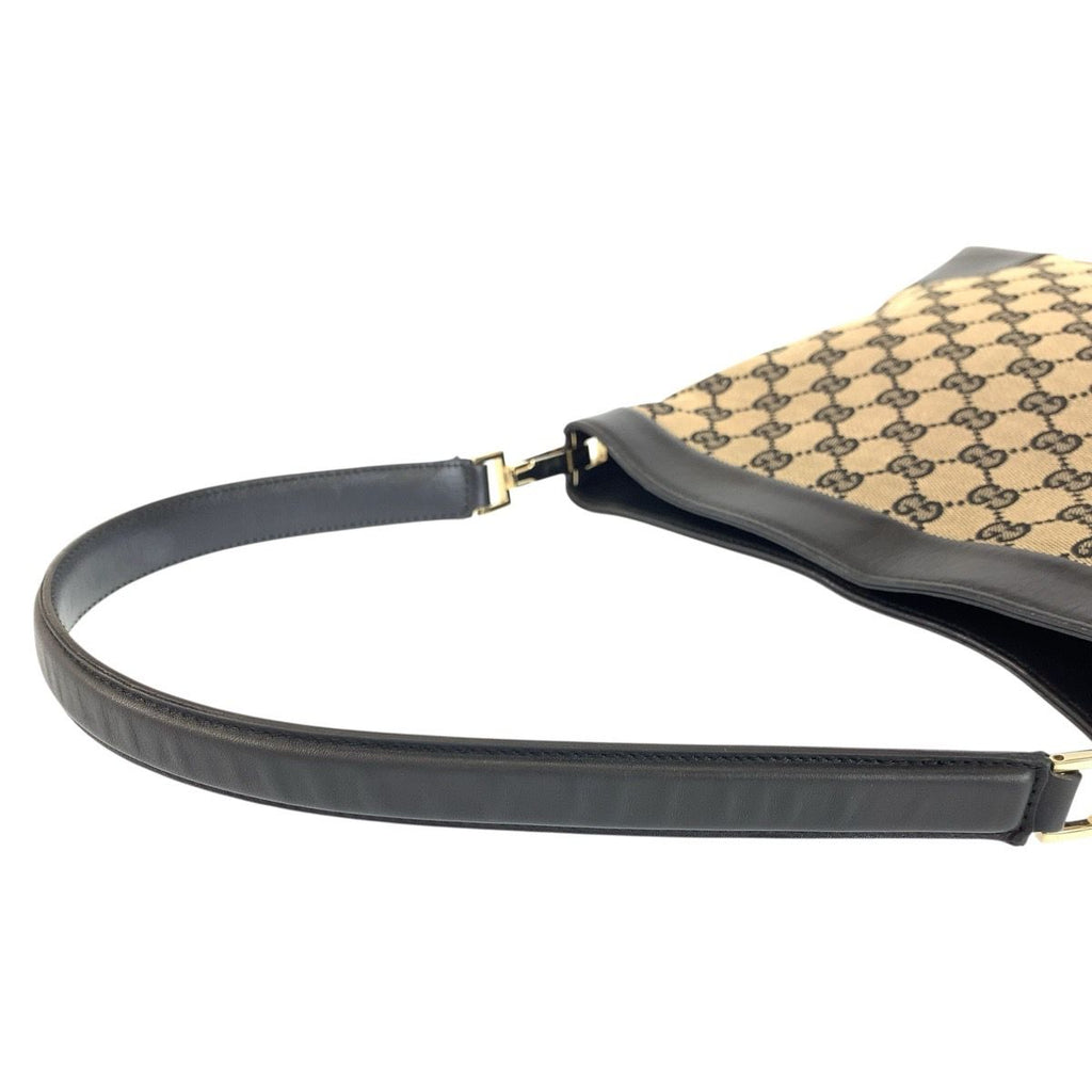 Gucci Black Gold GG Canvas Leather 001 Shoulder — view 8