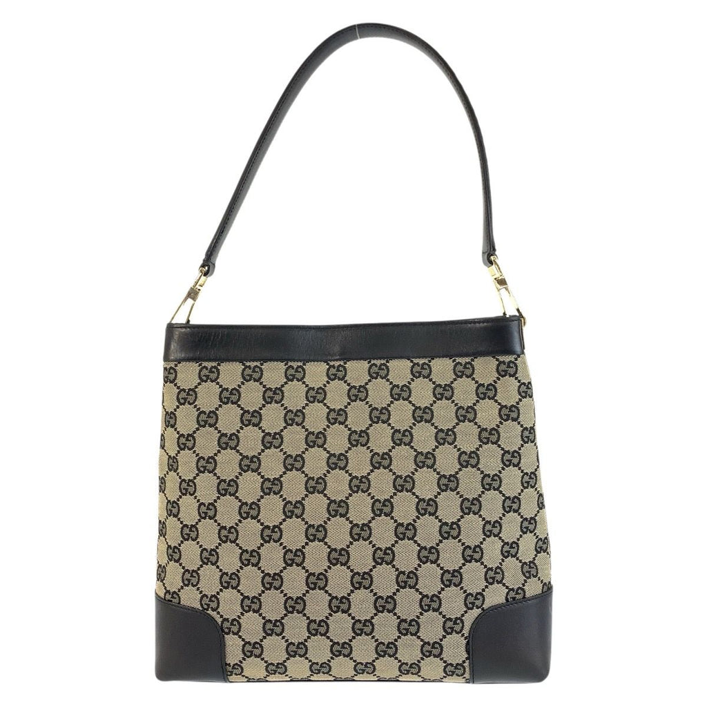 Gucci Black Gold GG Canvas Leather 001 Shoulder — view 2