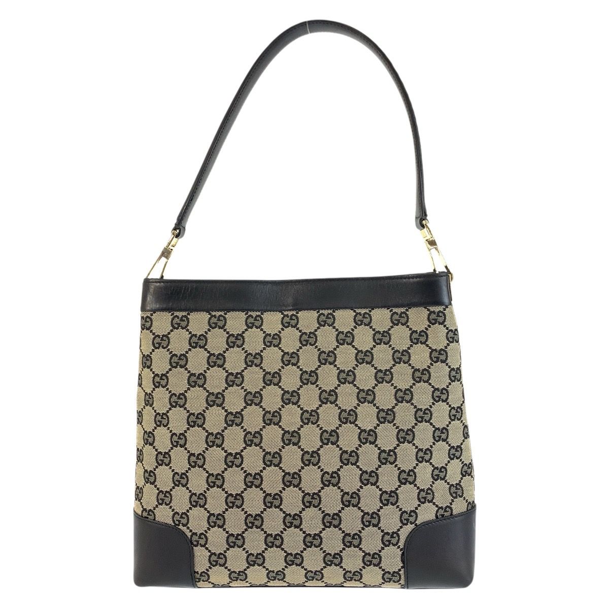 Gucci Black Gold GG Canvas Leather 001 Shoulder — view 2