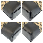 Gucci Black Gold GG Canvas Leather 001 Shoulder — view 4