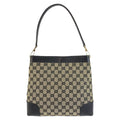 Gucci Black Gold GG Canvas Leather 001 Shoulder