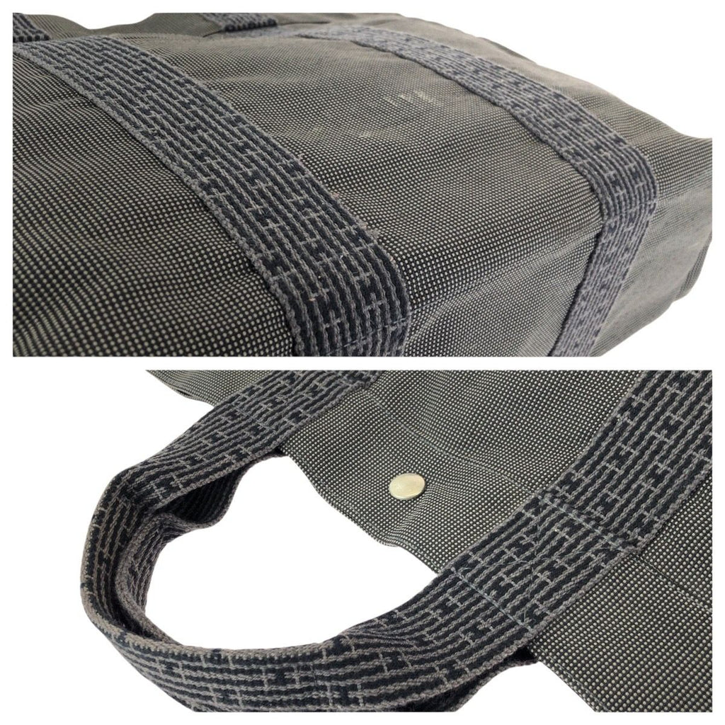Hermes Her Line Gray Silver Polyamide Polyester Tote — view 6