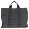 Hermes Her Line Gray Silver Polyamide Polyester Tote