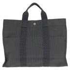 Hermes Her Line Gray Silver Polyamide Polyester Tote
