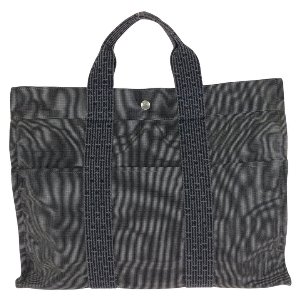 Hermes Her Line Gray Silver Polyamide Polyester Tote — view 2