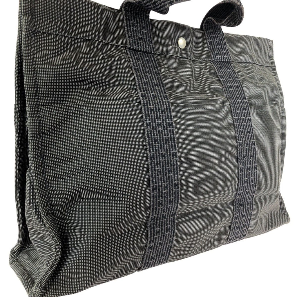 Hermes Her Line Gray Silver Polyamide Polyester Tote — view 5