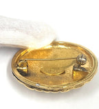 Chanel Vintage Brooch CC Mark Gold Circle — view 4