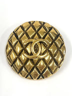 Chanel Vintage Brooch CC Mark Gold Circle