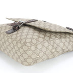 Gucci GG Supreme Leather Shoulder Bag Crossbody Messenger Brown — view 6