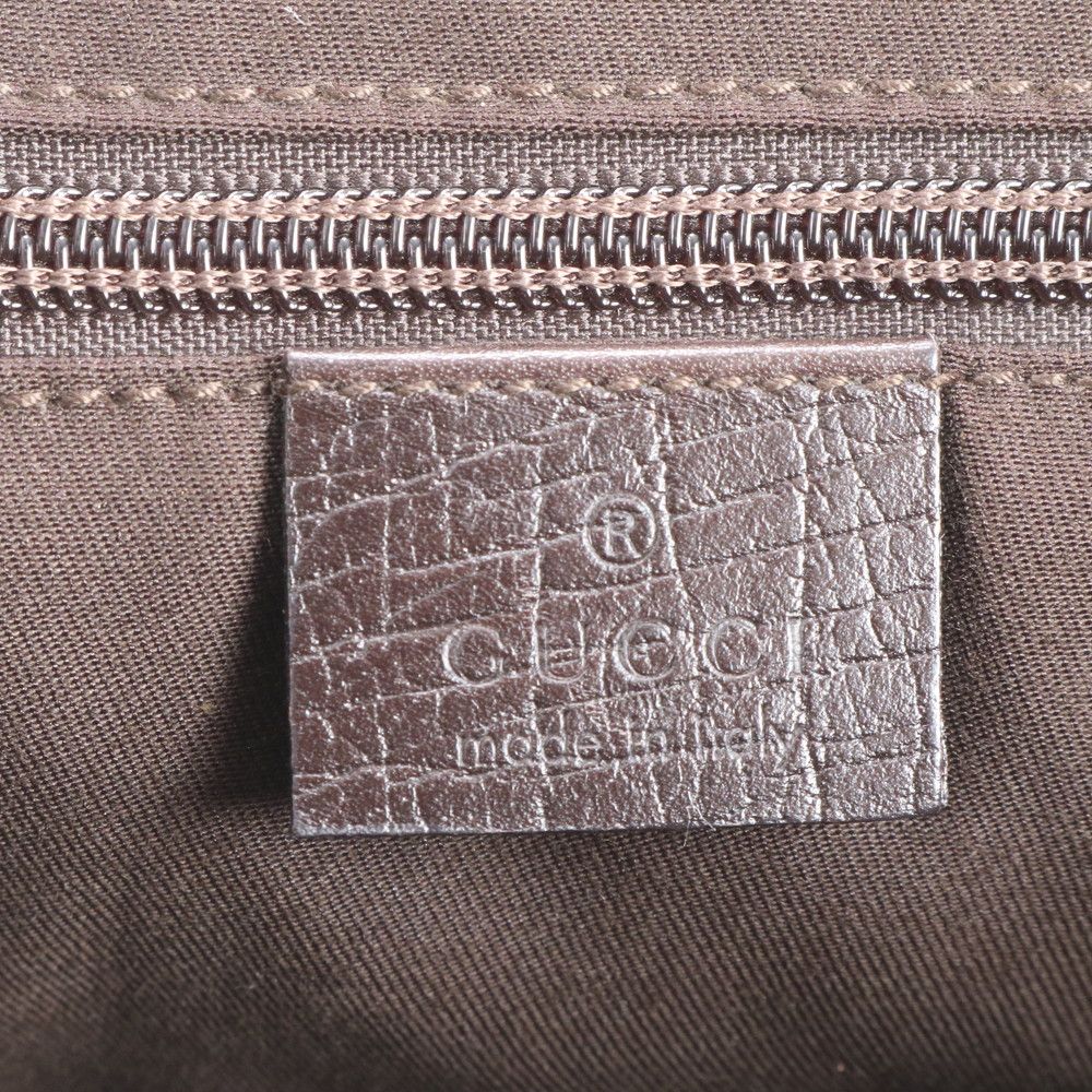 Gucci GG Supreme Leather Shoulder Bag Crossbody Messenger Brown — view 8