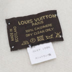 Louis Vuitton Tagged Monogram Scarf Reykjavik Cashmere 100% Shawl Large Gray — view 6