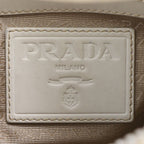 Prada Logo Jacquard Hobo Leather Shoulder Bag — view 8