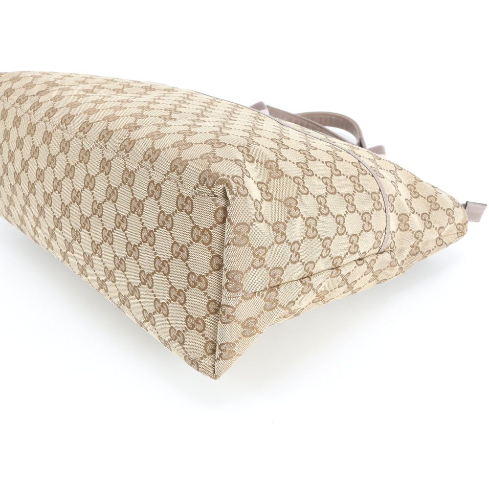 Gucci GG Canvas Leather Tote Shoulder Hand — view 5