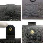 Chanel Ten Wallet Caviar Leather Black CC Logo Kiss Lock — view 6