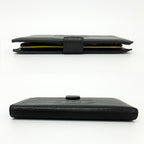 Chanel Ten Wallet Caviar Leather Black CC Logo Kiss Lock — view 3