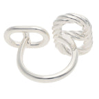 Hermes Chaine D'ancre Alea II Silver Ring — view 2