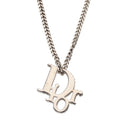 Dior Rhinestone Embellished Oblique Logo Necklace